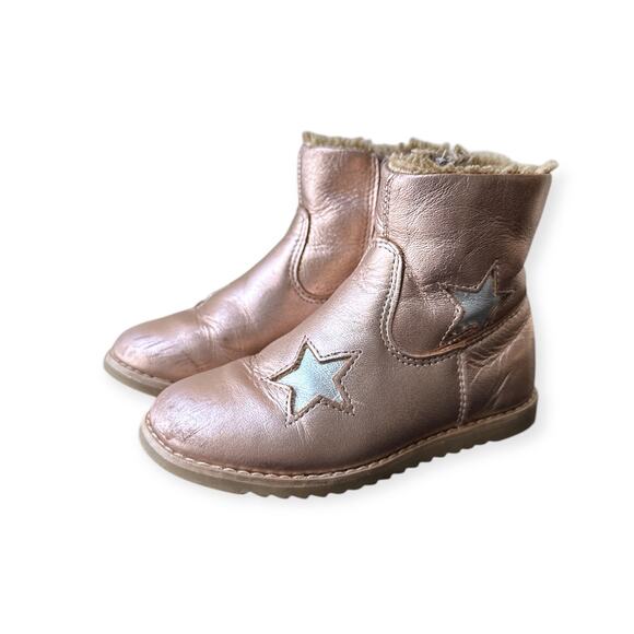 Old Soles Pink Gold Starling Leather Ankle Boots, Size 25 EU, 9 US - Picture 2 of 12